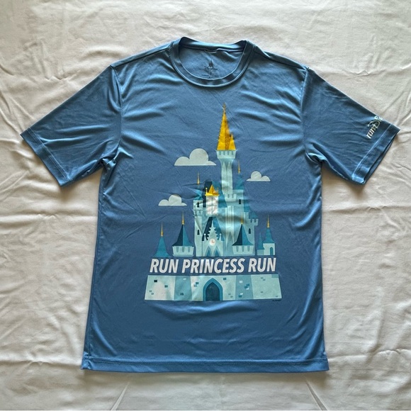 Run Disney Cinderella Light Blue "RUN PRINCESS RUN" Short Sleeve T-Shirt Size S - Picture 3 of 9